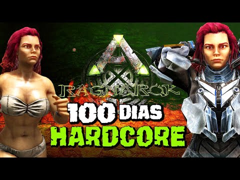 SOBREVIVI A 100 DIAS HARDCORE NO ARK SURVIVAL EVOLVED RAGNAROK