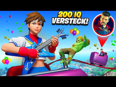 200 IQ VESTECK in ACHTERBAHN in Fortnite mit GITARRE! (HIDE and SEEK)