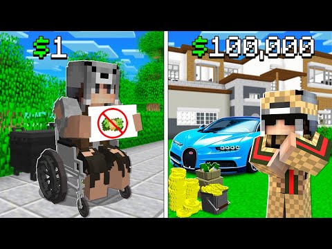 24 SAAT DİLENCİLİK YAPIP MİLYONER OLDUM 😱 – Minecraft