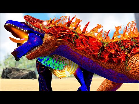 A Vingança Final do Burning Varan Contra o Godzilla Dourado Chumbo! ARK DINOSSAUROS