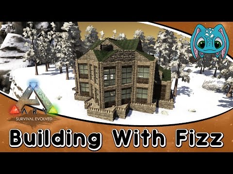 ARK:Survival Evolved Building w/ Fizz (No Mods):: Massive Log Cabin Build!!
