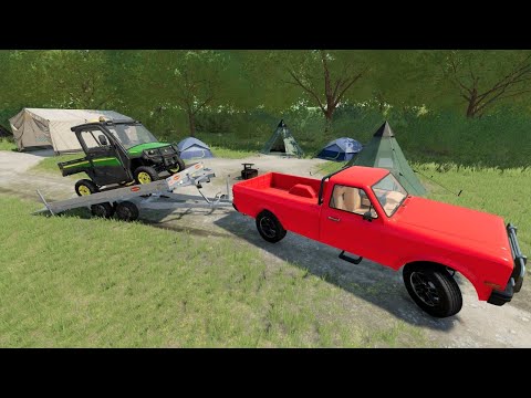 Camper explores cave full of treasure | Farming Simulator 22 Camping