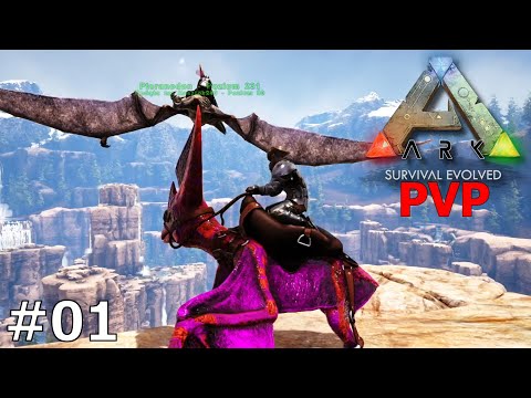 DZIEŃ PIERWSZY NA SERWERZE PVP! Ark Survival Evolved PVP #1