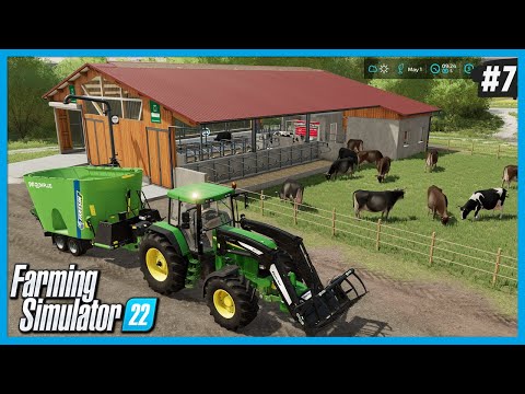 Farming Simulator 22 Yeni 🐄İnek Ahırları! Tam Karışık Rasyon Hayvan Yemleri Oynanış 7. Bölüm