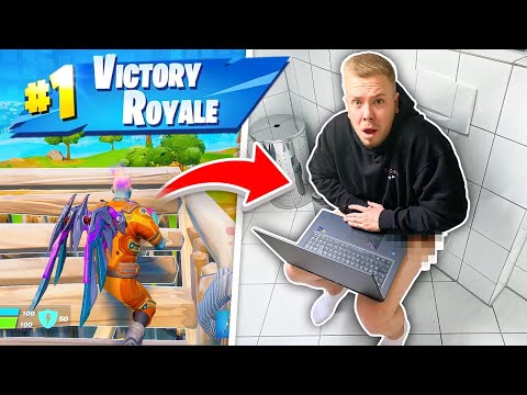 Fortnite GEWINNEN aber auf TOILETTE! 😱