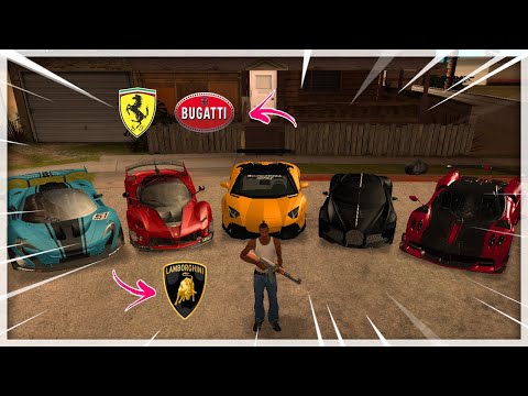 GTA SA – Stealing Luxury Cars in GTA San Andreas with CJ! ( GTA SA lamborghini, Ferrari, Bugatti)