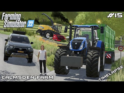 Harvesting GRASS SILAGE with MrsTheCamPeR | Calmsden Farm | Farming Simulator 22 | Episode 15