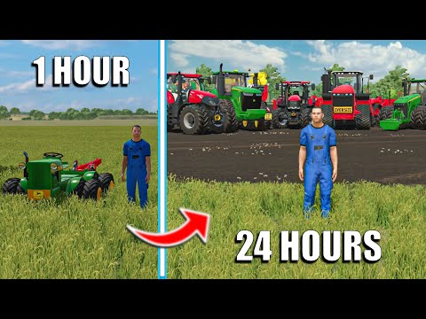 I spend 24H CREATING FIELDS on Flat Map with BIG TRACTORS | Farming Simulator 22