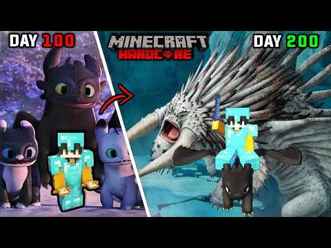 I Survived 200 Days in Mysterious Dragon's World in Hardcore Minecraft (Hindi)