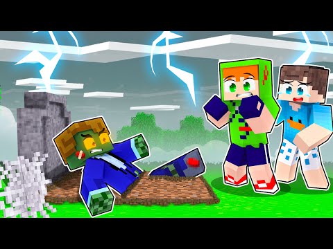 INVADIMOS UM CEMITÉRIO E FOMOS ATACADOS POR APOCALIPSE ZUMBI NO MINECRAFT!!