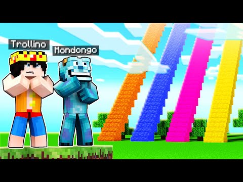 ¡LAS ESCALERAS MAS ALTAS DE TODO MINECRAFT CON LOS COMPAS! 🌈😱 Timba Trollino Invictor Mondongo