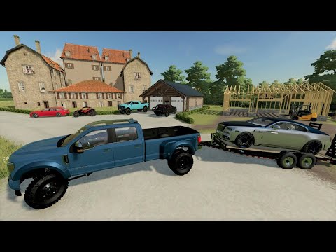Millionaire builds mansion and buys expensive cars | Farming Simulator 22