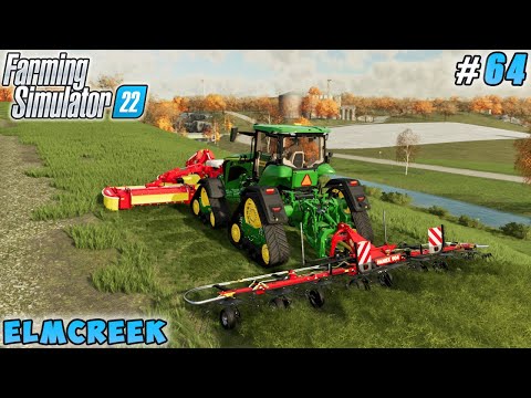 New Tractor And Equipment To Speed Up Haymaking | Elmcreek | Farming simulator 22 | Timelapse #64