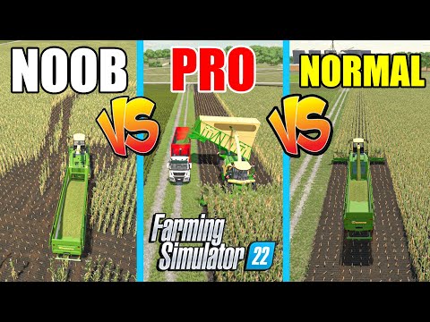 NOOB vs PRO vs NORMAL Player: Silage Harvest | Farming Simulator 22