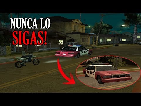 Nunca sigas este coche de policia ROJO en GTA San Andreas!