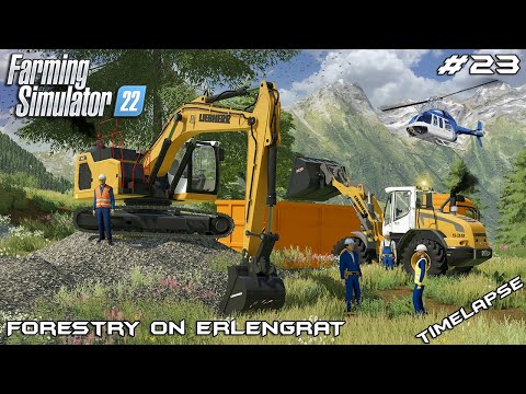 Removing LANDSLIDE from the ROAD | Forestry on ERLENGRAT | Farming Simulator 22 | Episode 23