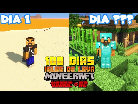 SOBREVIVÍ 100 DÍAS en ISLAS DE LAVA MINECRAFT HARDCORE 1.18.1