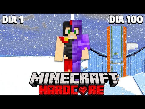 Sobreviví 100 DIAS en Minecraft Hardcore en un Mundo SOLO de HIELO y NIEVE 😱 INVICTOR