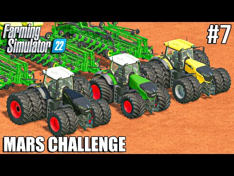 Big COTTON Planting with FENDT + Exporting GOODS to EARTH | MARS Challenge | Farming Simulator 22