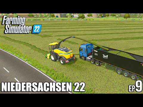 Collecting GRASS for SILAGE with NEW HOLLAND | Niedersachsen 22 | Farming Simulator 22 Timelapse 9