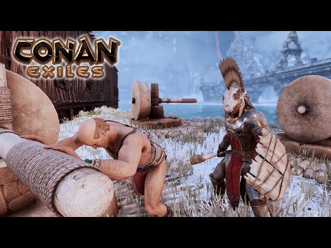 CONSEGUIMOS LACAIOS T4 FÁCIL NA CIDADE DOS CIMÉRIOS  – CONAN EXILES 2021 T6EP5