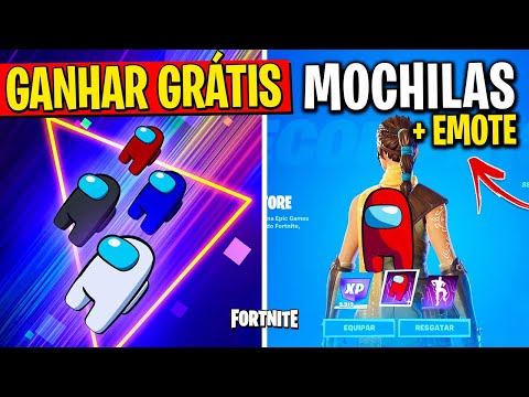 CONSIGA GRÁTIS AS RECOMPENSAS AMONG US NO FORTNITE! (MOCHILA + EMOTE)