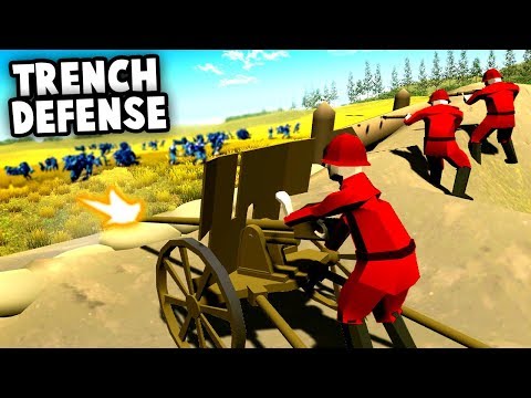 EPIC Trench Defense vs BANZAI Charge!  (Ravenfield Best Custom Map)