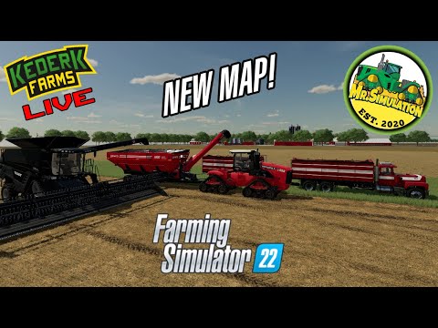 🔴Harvesting wheat on a new map – Coles County Illinois by MrSimulation – Farming Simulator 22