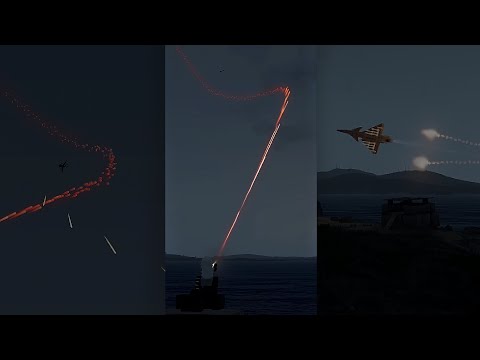 Fighter Aircraft attack C-RAM – Phalanx CIWS – Military Simulation – ArmA 3 #Shorts