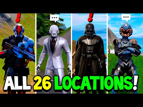 Fortnite ALL 26 Bosses NPC's & Exotics Weapons in Fortnite Chapter 3 Season 3!