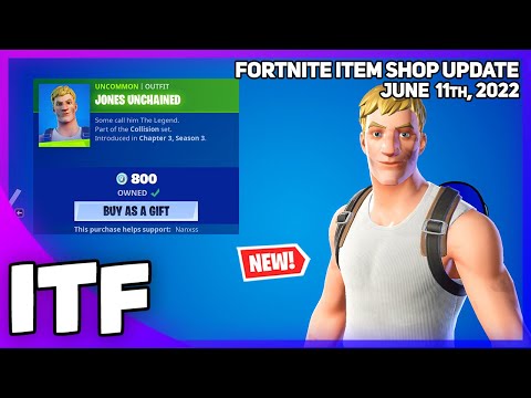 Fortnite Item Shop *NEW* JONES UNCHAINED SKIN! [June 11th, 2022] (Fortnite Battle Royale)