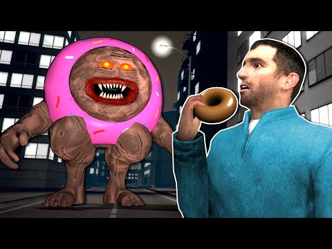 GIANT DONUT MONSTER WANTS TO EAT ME! – Garry's Mod Gameplay