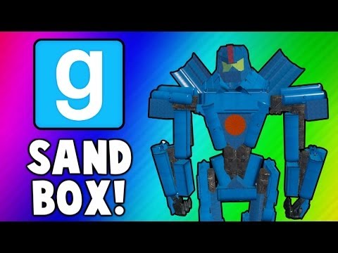 Gmod Sandbox Funny Moments – Robot Fails, Catapult, Delorean Fun (Garry's Mod)