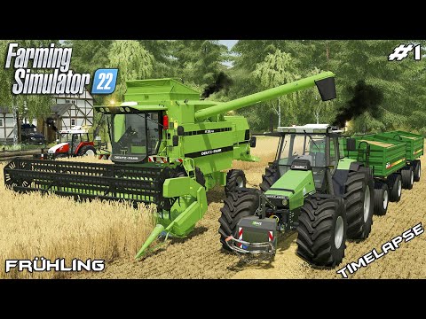 Harvesting WHEAT and OATS on the new FARM | Animals on Frühling | Farming Simulator 22 | Episode 1