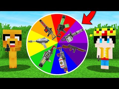 !LA RULETA DE LAS ARMAS EN MINECRAFT! 🎯🔫 ARMA NOOB VS ARMA PRO (MINECRAFT MODS)
