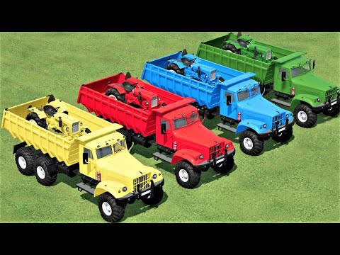 MINI TRACTORS ON TRUCKS ! TRANSPORTING MINI TRACTORS with TRUCKS ! Farming Simulator 22