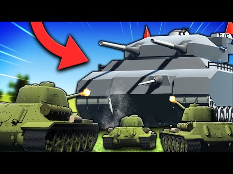 P1000 Ratte VS the Entire Russian Army?! Ravenfield WW2 Mods