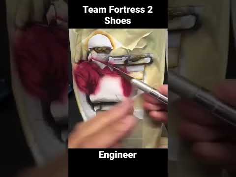 Painting the Engineers on these Team Fortress 2 Shoes!