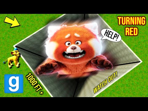 Pushing TURNING RED BEAR into a 1000 FT HOLE.. 🕳 (Garry's Mod Gameplay)