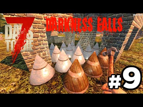Spike Traps for the Horde Base – 7 Days to Die A20 Darkness Falls – Part 9