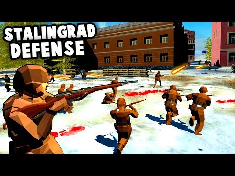 The Epic Battle of Stalingrad! Huge Waves of Russians vs German Fort! (Ravenfield Best Mods)