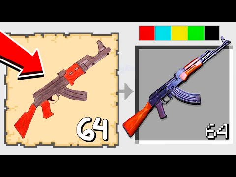 TODA ARMA PERSONALIZADA QUE EU DESENHO EU GANHO NO MINECRAFT