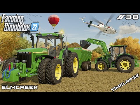 TRANSPORTING and SPREADING manure on the FIELDS | Elmcreek | Farming Simulator 22 | Episode 38