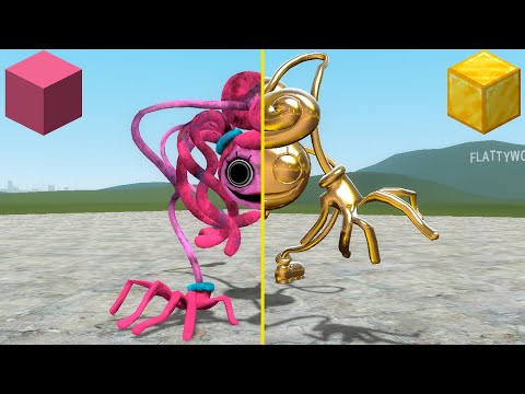 TURNING ALL POPPY PLAYTIME CHAPTER 2 CHARACTERS INTO GOLD In Garry's Mod! (Mommy Long Legs, Bunzo)