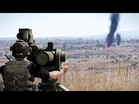 US soldier destroying Tanks with BGM-71 TOW Missile System | ARMA 3: Milsim
