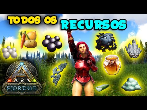LOCALIZAÇÃO DE TODOS OS RECURSOS EM FJORDUR!!! ARK: Survival evolved