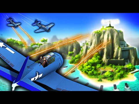 GIANT SWARM OF PLANES vs BRUTAL ISLAND FORTRESS… Ravenfield WW2