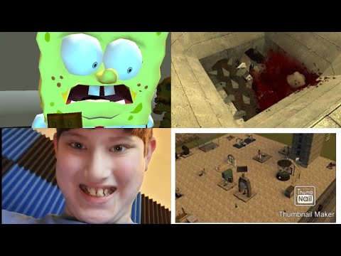 I killed SpongeBob in gmod ] Gary's mod sandbox part 2 ragdoll slaughter v3