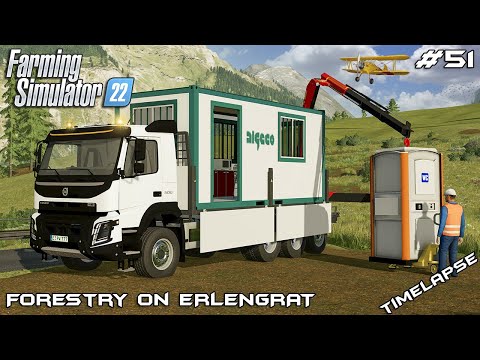 Moving FORESTRY EQUIPMENT to the SAWMILL | Forestry on ERLENGRAT | Farming Simulator 22 | Episode 51
