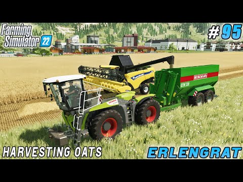 Servicing greenhouses, harvesting oats, baling straw | Erlengrat | Farming simulator 22 | ep #95